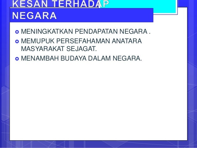 Pengaruh Cuaca Dan Iklim Terhadap Kegiatan Pelancongan