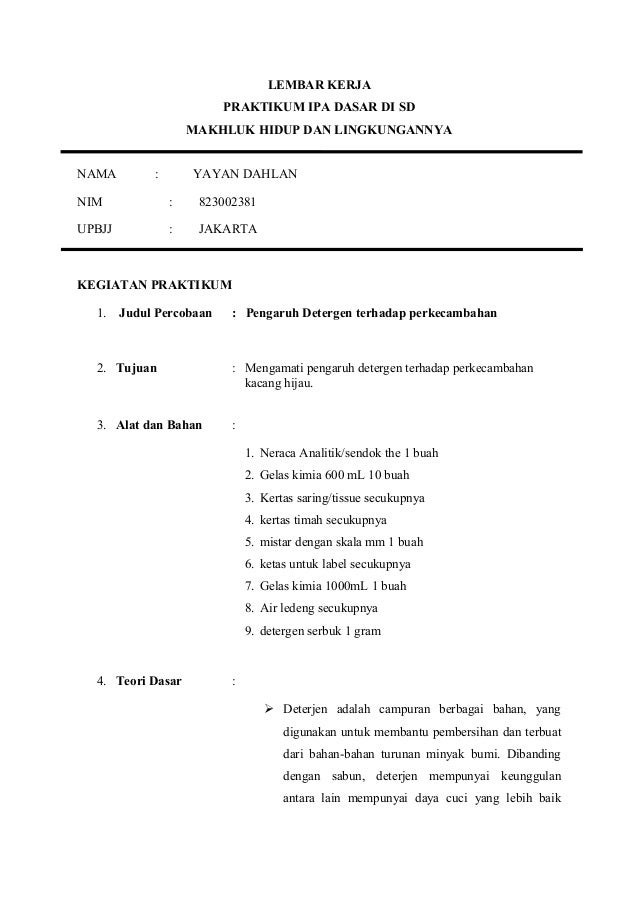 Pengaruh Detergen Thdp Prkcmbhan