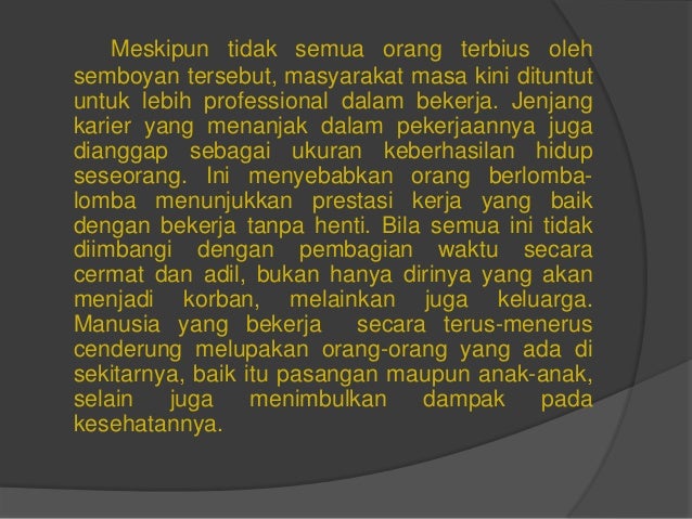 Pengaruh Gaya Hidup Terhadap Keluarga