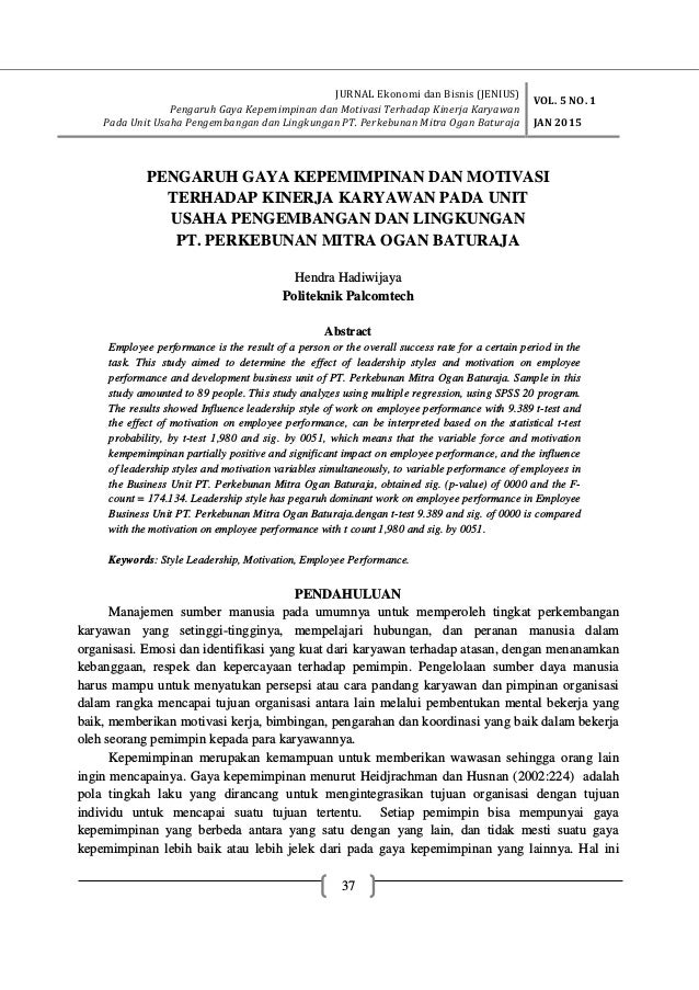 Jurnak Kinerja Karyawan 2015 Pdf Pengaruh Reward Dan