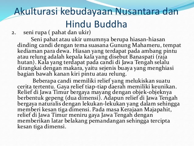 Contoh Akulturasi Kebudayaan Nusantara Dan Hindu-buddha 
