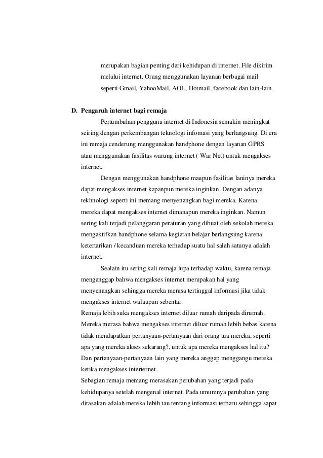 Makalah Tentang Pengaruh Internet Bagi Pelajar - Cara Mengajarku