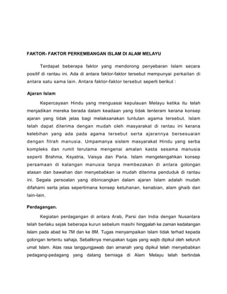 Pengaruh islam di alam melayu