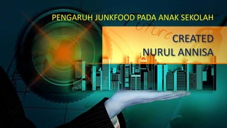 CREATED
NURUL ANNISA
PENGARUH JUNKFOOD PADA ANAK SEKOLAH
 