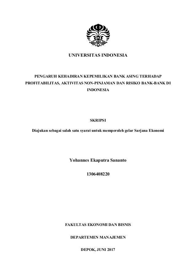 Pengaruh Kehadiran Kepemilikan Bank Asing Terhadap Profitabilitas Ak