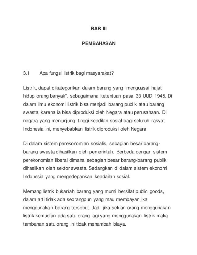 Pengaruh Kenaikan Listrik Terhadap Ekonomi Indonesia