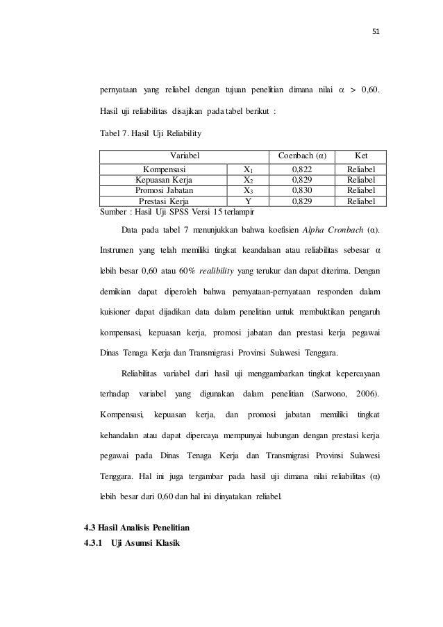 Pengaruh kompensasi kepuasan kerja dan promosi jabatan 