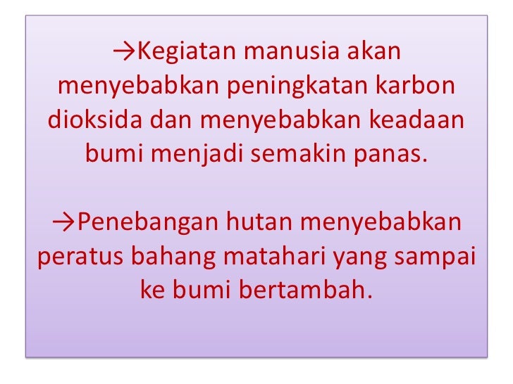 Pengaruh manusia terhadap cuaca dan iklim