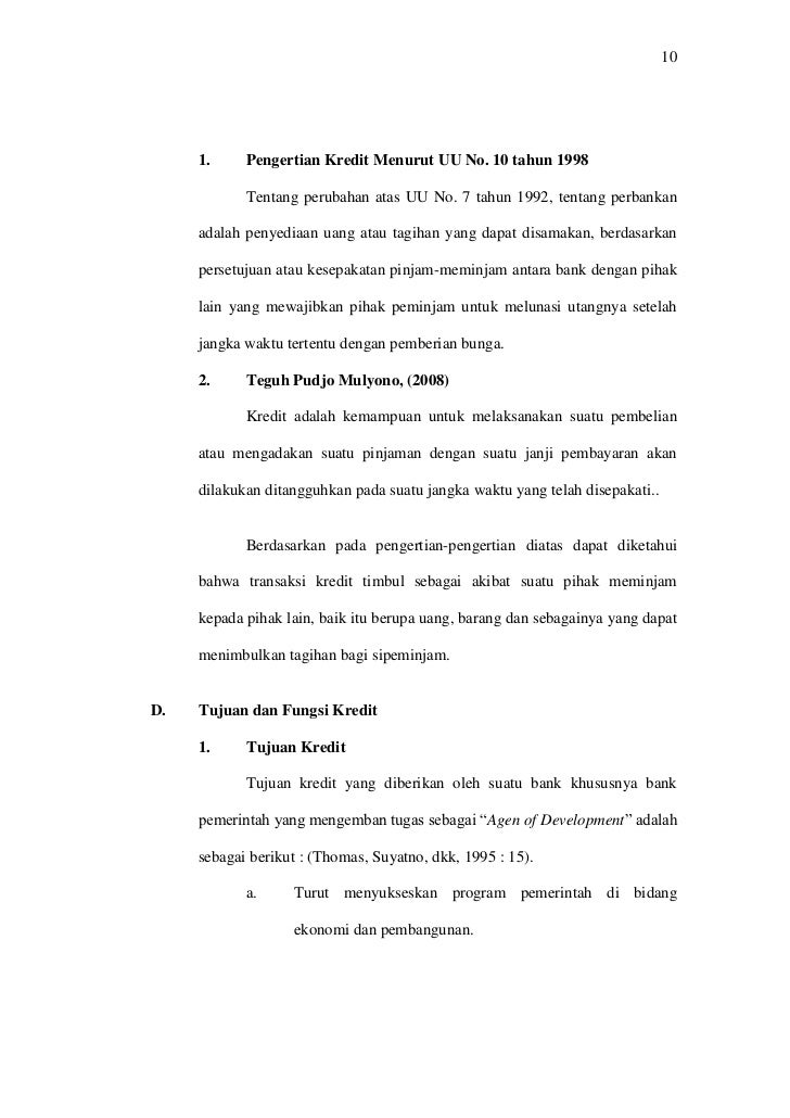 Pengaruh pemberdayaan kredit usaha rakyat pada pt. bank ...