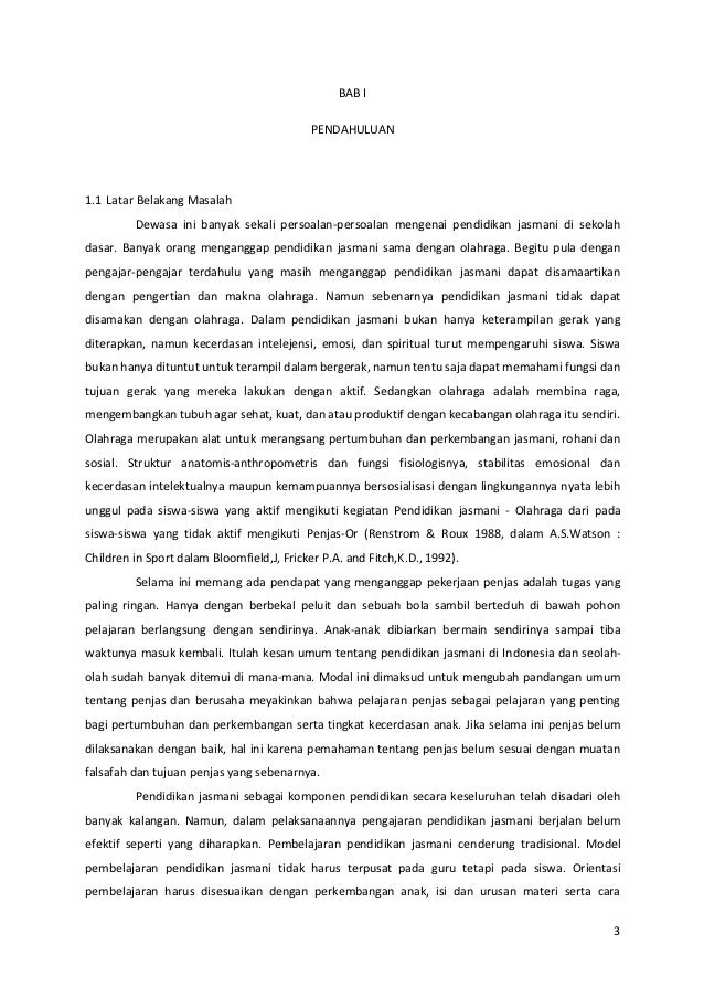 Pengaruh Pendidikan Jasmani Terhadap Kecerdasan Intelejensi Emosi Dan