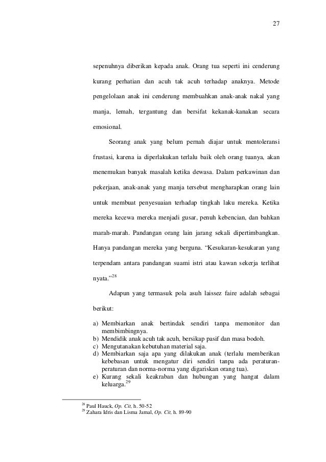 Pengaruh Pola Asuh Orang Tua Terhadap