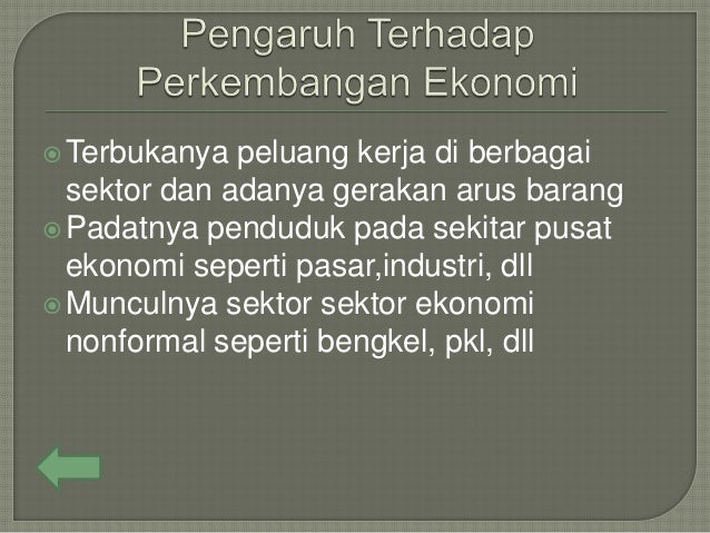 Pengaruh Pusat Pertumbuhan
