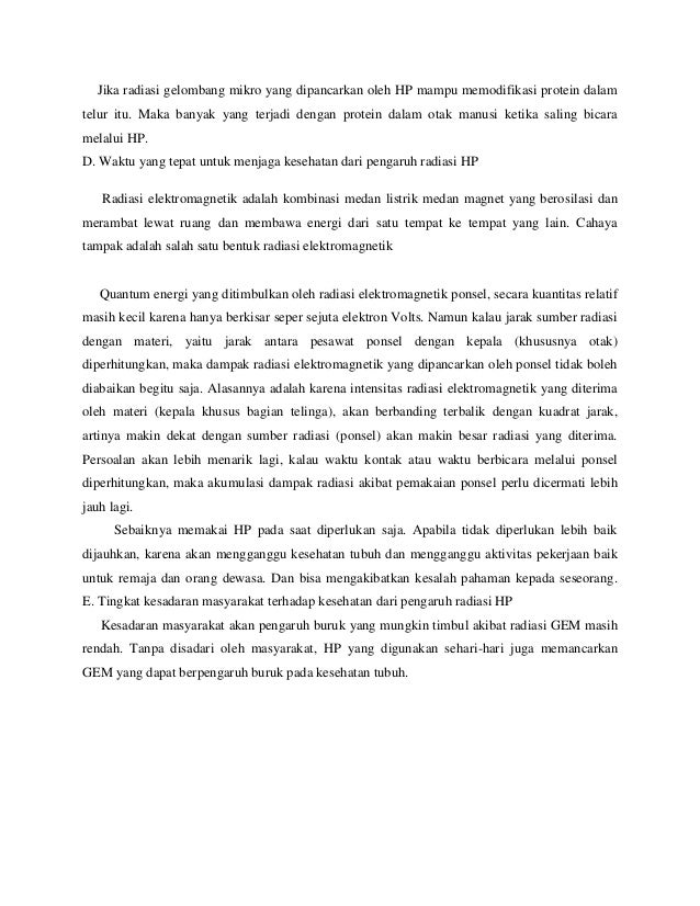 Pengaruh radiasi hp terhadap kesehatan reproduksi