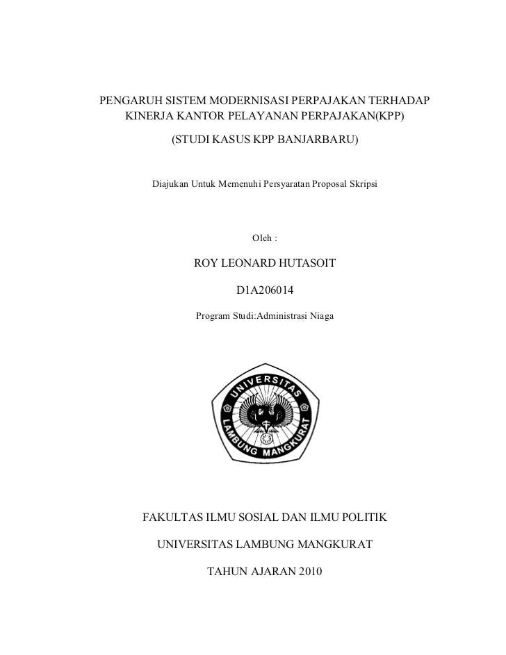 Pengaruh Sistem Modernisasi Perpajakan Terhadap Kinerja Kantor Pelaya