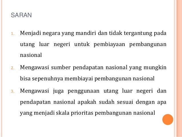 Pengaruh Utang Luar Negeri Terhadap Ketahanan Nasional