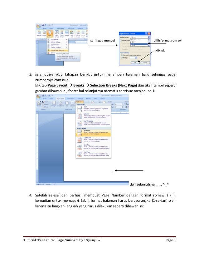 Pengaturan Header Dan Footer
