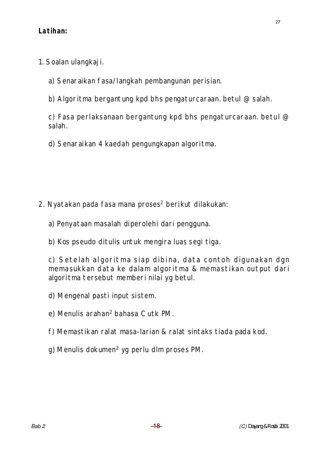 Contoh Soalan Carta Alir - Malacca s