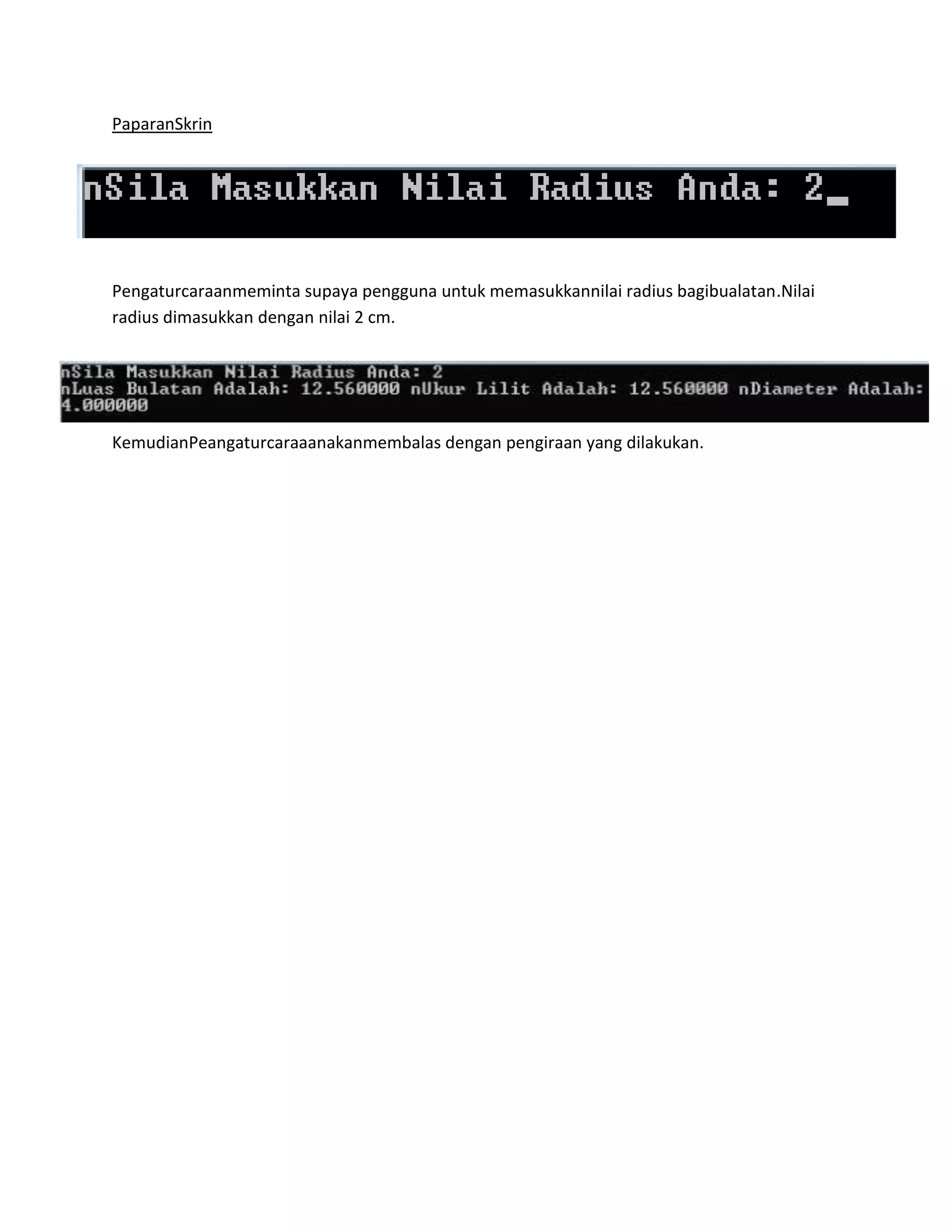 Pengaturcaraan C++ - Kalukulator Bulatan (C++ Programming - Circle ...