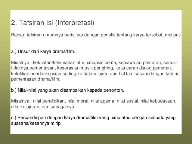 teks ulasan film / drama b.indonesia (oleh siska dewi p)
