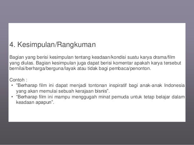Teks ulasan film / drama b.indonesia (oleh siska dewi p)