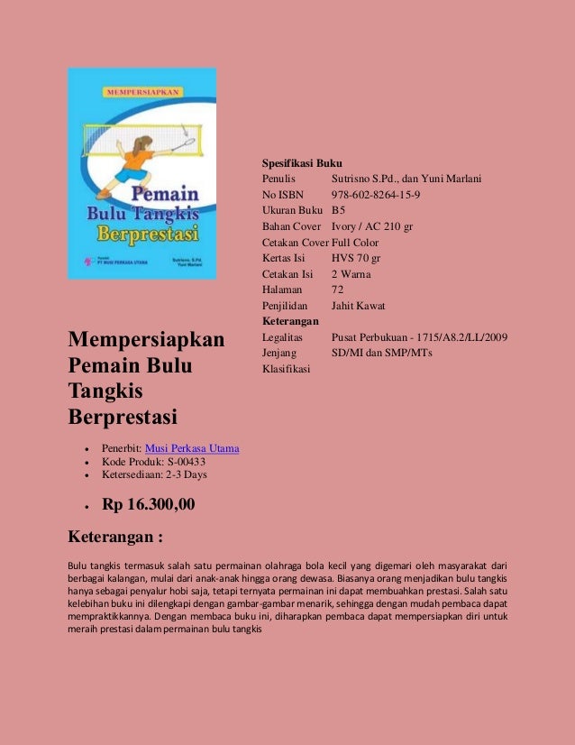 Buku Pengayaan Penjasorkes, dipasarkan oleh Perusahaan 
