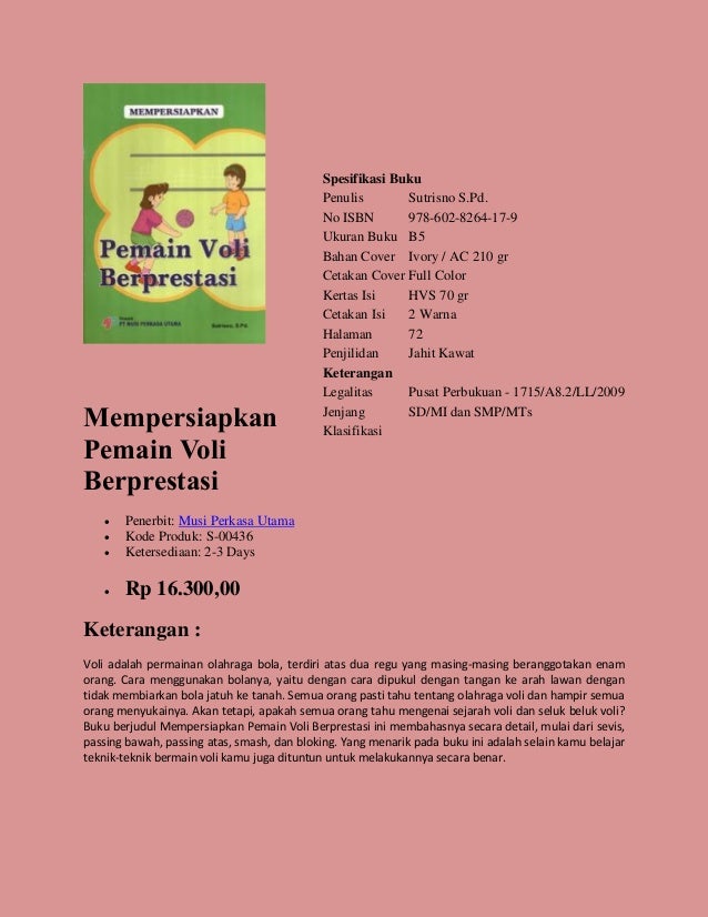 Buku Pengayaan Penjasorkes, dipasarkan oleh Perusahaan 