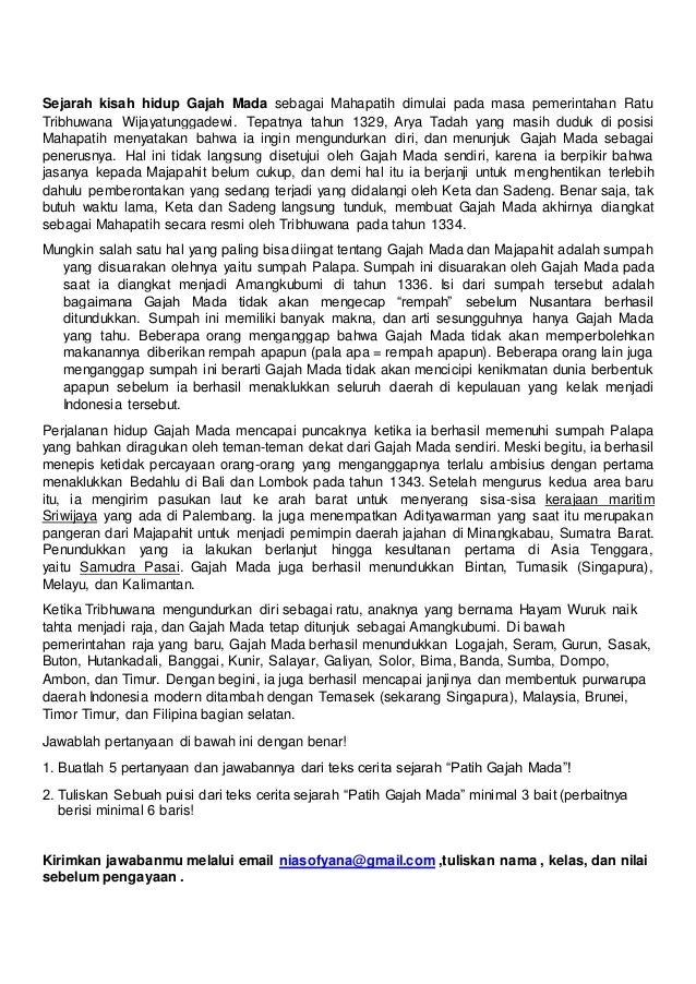 Pengayaan Teks Cerita Sejarah