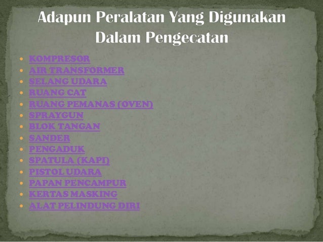 Peralatan Pengecatan Otomotif