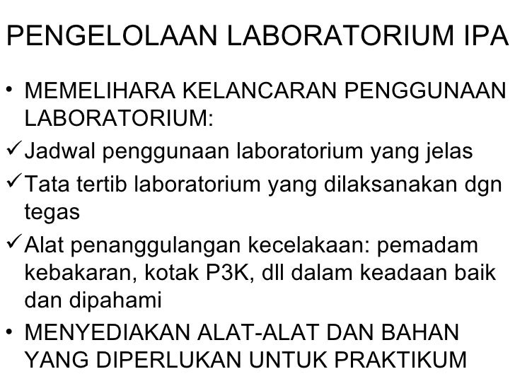 Pengelolaan laboratorium-ipa