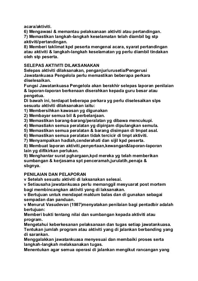 Pengelolaan Aktiviti