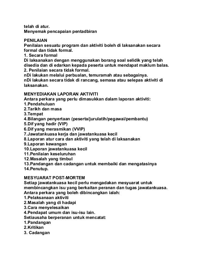 Pengelolaan Aktiviti