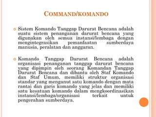 Comprehensive Emergency Disaster Management: Command, Control ...