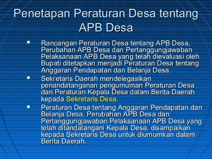 Pengelolaan Keuangan Desa Pengelolaan Keuangan Desa