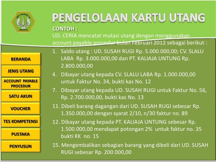 Pengelolaan Kartu Utang