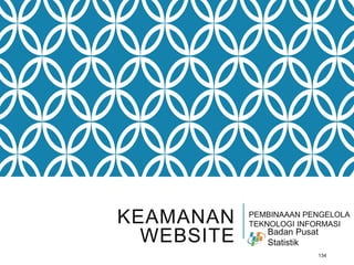 KEAMANAN 
PEMBINAAAN PENGELOLA 
TEKNOLOGI INFORMASI 
WEBSITE Badan Pusat 
Statistik 
134 
 