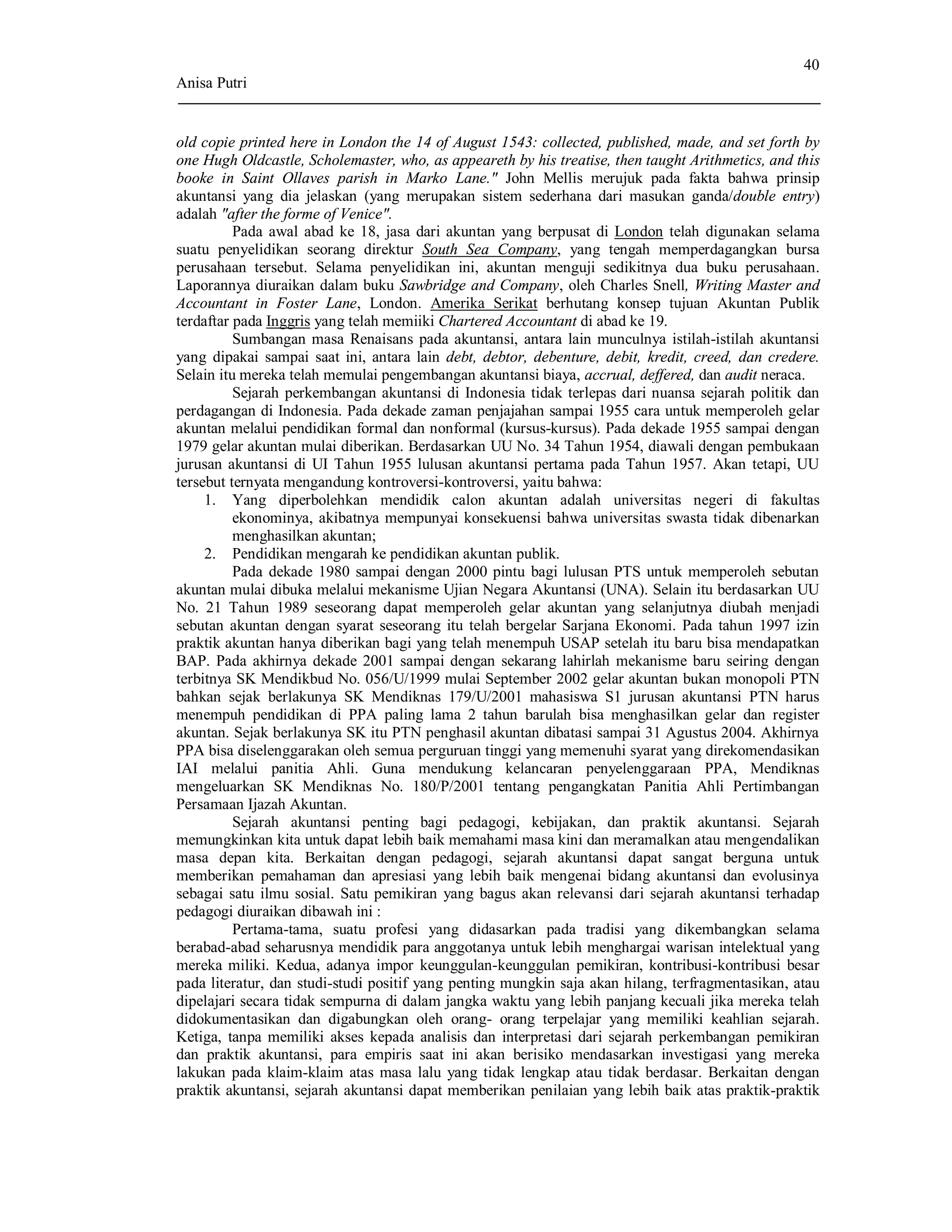 pengembagan akuntansi di indonesia saaat ini | PDF