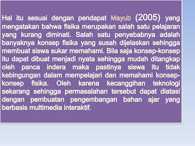 Pengembangan bahan ajar dengan menggunakan multimedia 