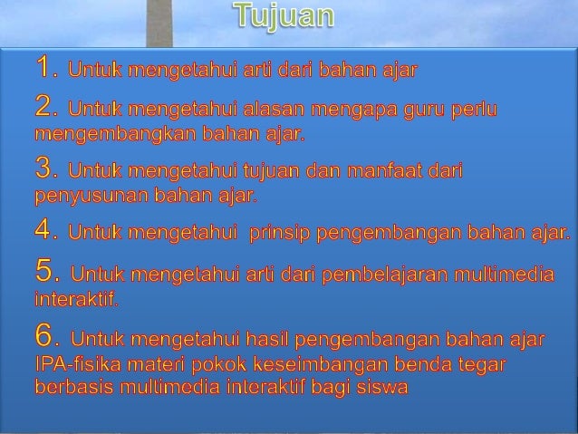 Pengembangan bahan ajar dengan menggunakan multimedia 
