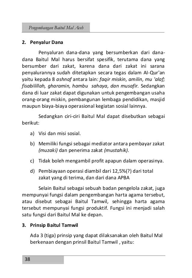 Pengembangan Baitul Mal Aceh