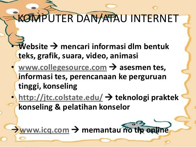 Pengembangan dan pemanfaatan media Bimbingan & Konseling