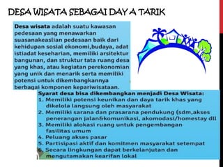 DESA WISATA SEBAGAI DAY A TARIK
 