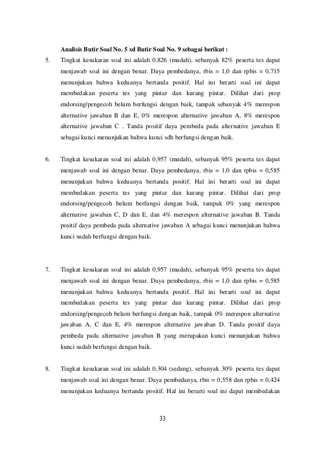 Pengembangan Instrumen Penilaian Dan Analisisnya
