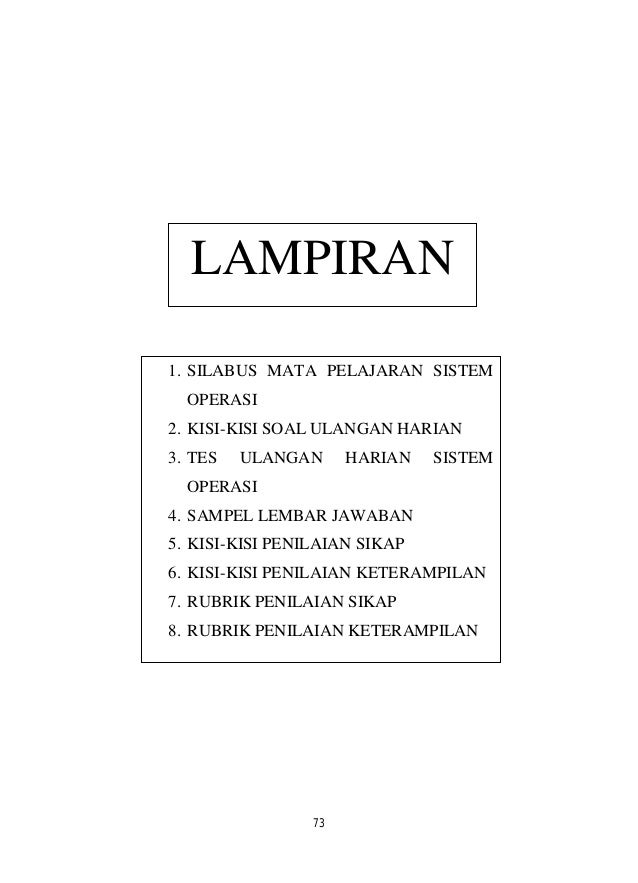 Pengembangan Instrumen Penilaian Dan Analisisnya