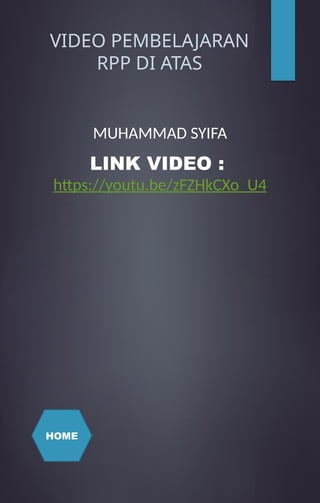 Ata Muhammad Rpp Pengembangan Model & Media Pembelajaran PAI (RPP dan Video ...