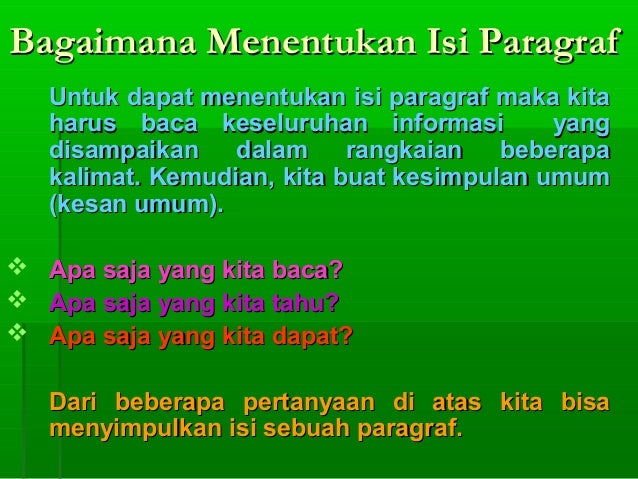 Pengembangan Paragraf