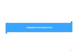 Kebijakan Pemerintah Pusat 
37 
 