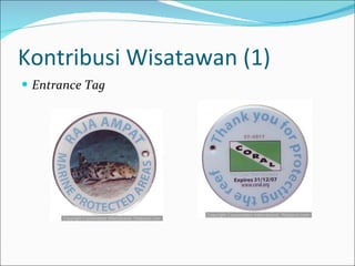 Kontribusi Wisatawan (1) Entrance Tag 