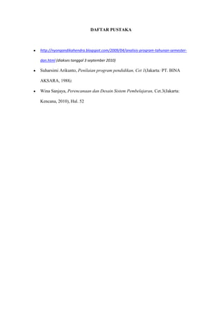 Pengembangan program pembelajaran matematika | PDF