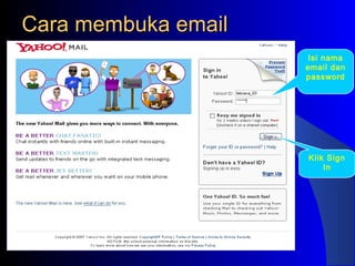 Cara membuka emailCara membuka email
Isi nama
email dan
password
Klik Sign
In
 