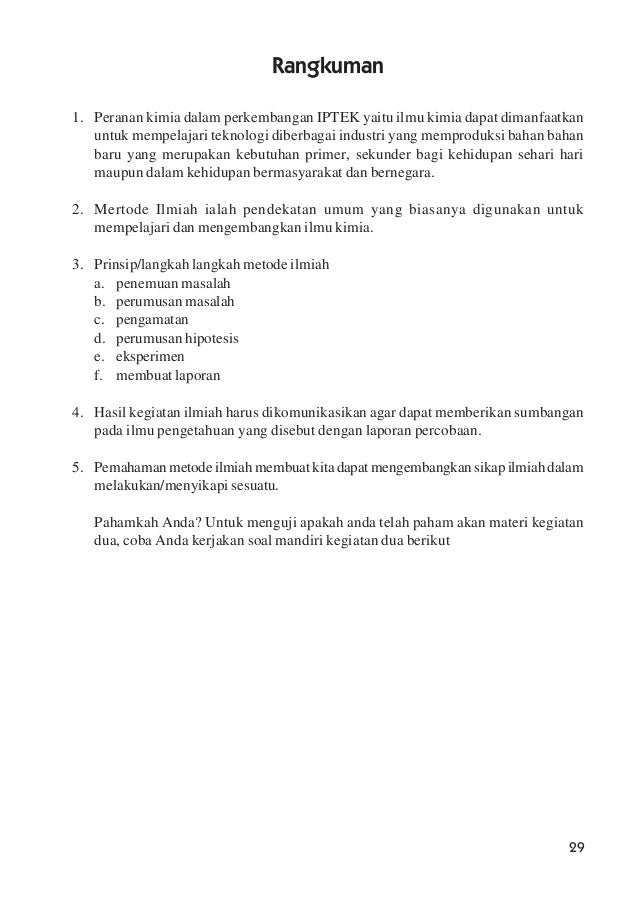 Soal Pilihan Ganda Hakikat Ilmu Kimia - Dunia Sosial